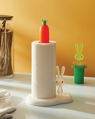 Держатель для бумажных полотенец Alessi Bunny&Carrot Green 16х20,2х29,4 см фото