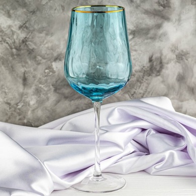 Набір келихів для вина Блакитна Хвиля 550 мл, 4 шт фото