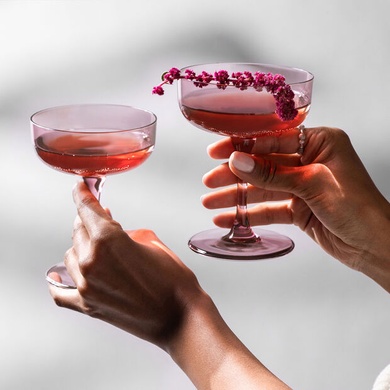 Набір із 2 келихів для шампанського 100 мл Villeroy & Boch Like Glass Grape рожевий фото