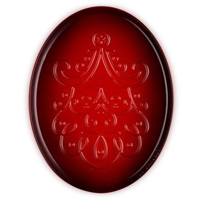Набір із 6 ялинкових іграшок Easy Life Gingerbread 7 см та блюда Le Creuset Christmas фото