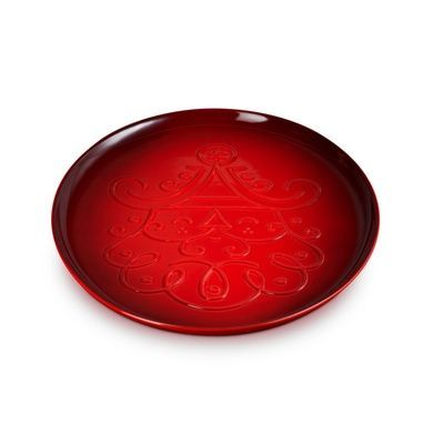 Набір із 6 ялинкових іграшок Easy Life Gingerbread 7 см та блюда Le Creuset Christmas фото