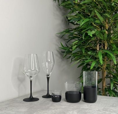 Набір із 4 стопок Villeroy & Boch Manufacture Rock 40 мл чорний фото