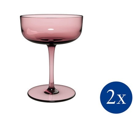 Набор из 2 бокалов для шампанского 100 мл Villeroy & Boch Like Glass Grape розовый фото