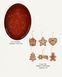 Набір із 6 ялинкових іграшок Easy Life Gingerbread 7 см та блюда Le Creuset Christmas
