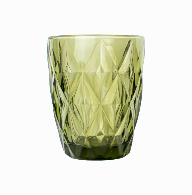 Набір склянок для води Helios "Смарагд" 6 шт. 240 мл, кольорове скло фото