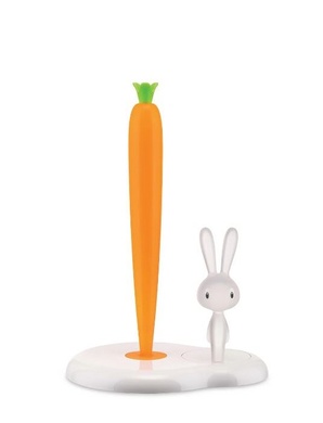 Тримач для паперових рушників Alessi Bunny&Carrot White 16х20,2х29,4 см фото