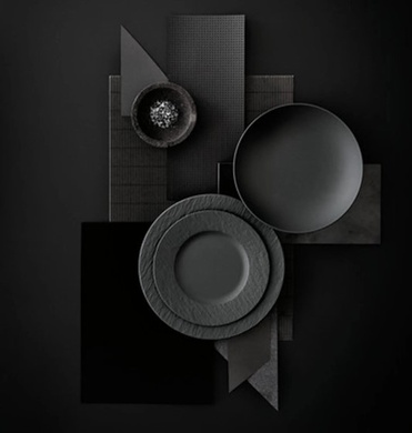 Столовий сервіз Villeroy & Boch Manufacture Rock 6 предметів 2 персони чорний фото