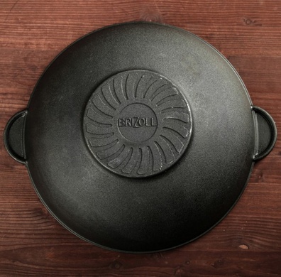 Сковорідка Brizoll WOK чавунна 28 см фото