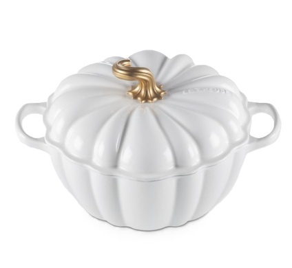 Кастрюля "Тыква" Le Creuset Signature 3,7 л White с крышкой фото