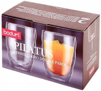 Набор стаканов Bodum Pilatus 2 шт 350 мл с двойными стенками фото