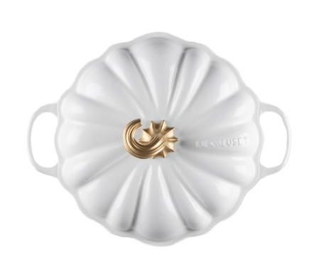 Каструля "Гарбуз" Le Creuset Signature 3,7 л White з кришкою фото