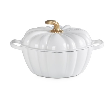 Кастрюля "Тыква" Le Creuset Signature 3,7 л White с крышкой фото