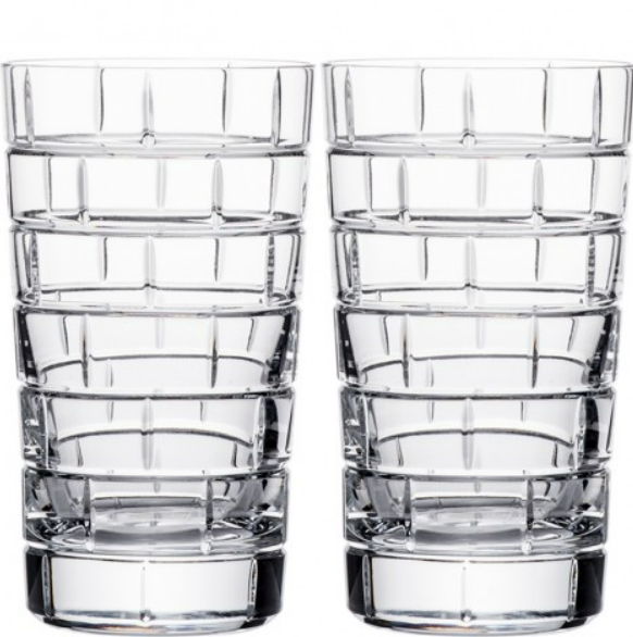 Набір із 2 склянок для коктейлів 340 мл Rogaska Quoin високих фото