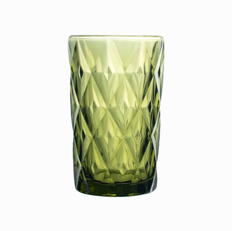 Набор стаканов для воды Helios "Изумруд" 6 шт. 350 мл, цветное стекло фото