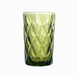 Набір склянок для води Helios "Смарагд" 6 шт. 350 мл, кольорове скло