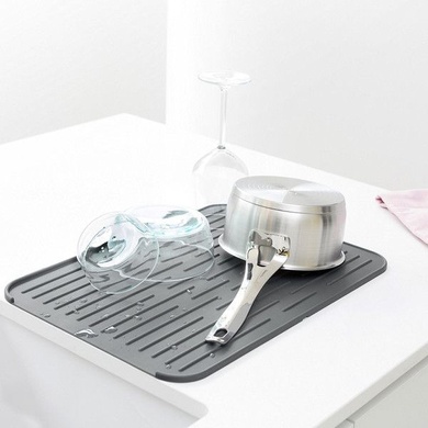 Коврик-сушилка для посуды Brabantia 43,8х32,5 см серый фото