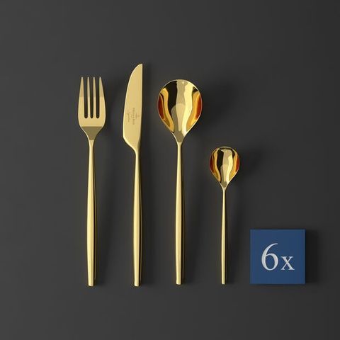 Набор из 24 столовых приборов Villeroy & Boch MetroChic на 6 персон золотой фото