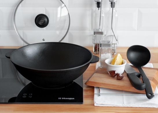 Сковорідка Brizoll WOK чавунна 30 см фото
