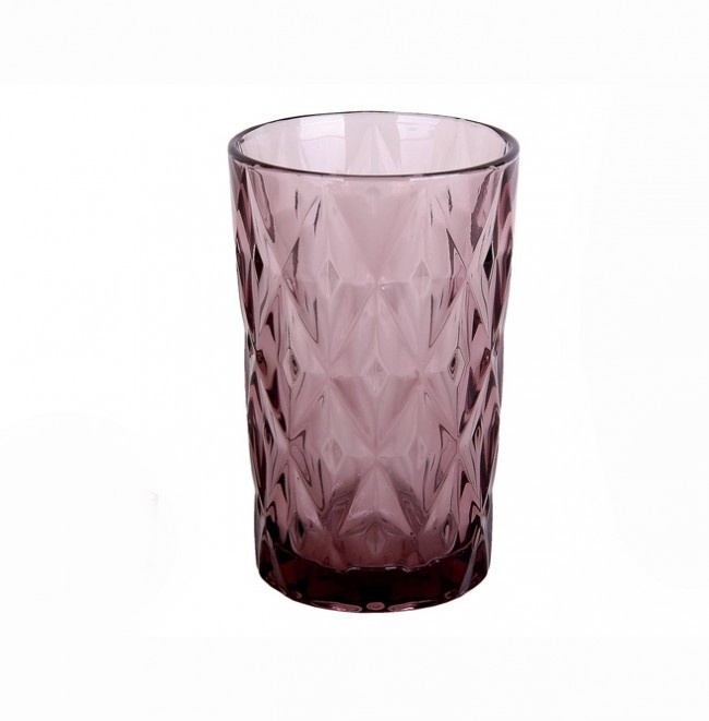 Набір склянок для води Helios "Рубін" 6 шт. 350 мл, кольорове скло фото