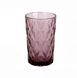 Набір склянок для води Helios "Рубін" 6 шт. 350 мл, кольорове скло
