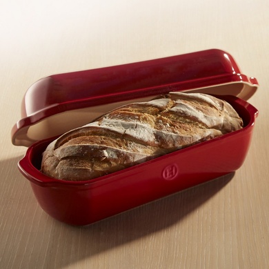 Форма для випічки хліба Emile Henry 39х16,5х15 см червона фото
