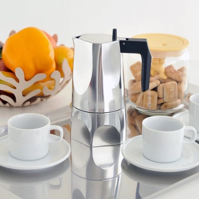 Гейзерная кофеварка 150 мл Alessi Ossidiana на 3 чашки фото