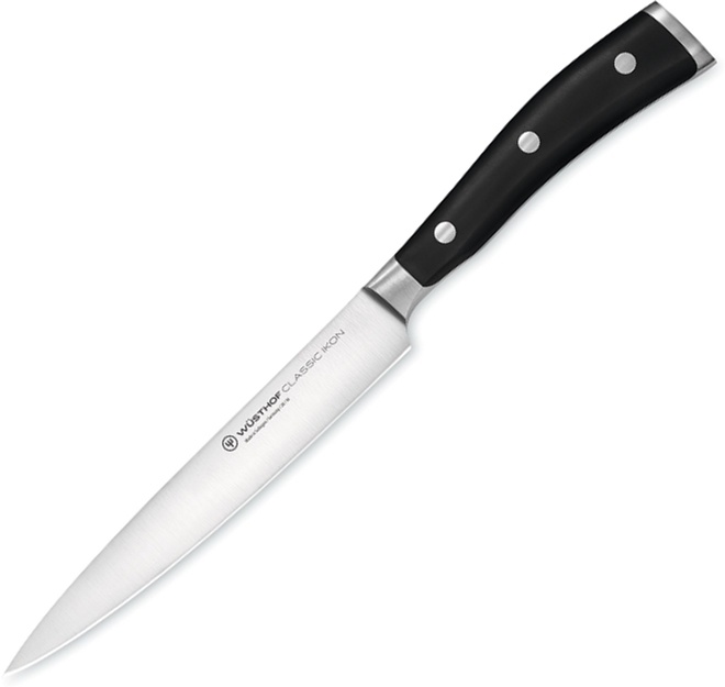 Нож универсальный Wüsthof Classic Ikon 16 см черный фото