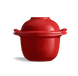 Форма для запекания Emile Henry 0,3 л с крышкой-подставкой под яйцо красная