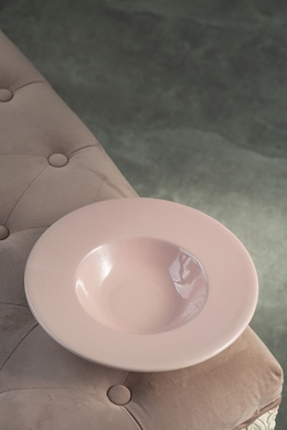 Тарелка для пасты Dovbysh Porcelain Vona 26 см розовая фото