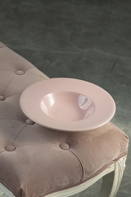 Тарелка для пасты Dovbysh Porcelain Vona 26 см розовая фото