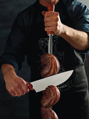 Ніж для м'яса 20,3 см Tramontina Barbecue Polywood широке лезо фото