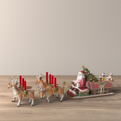 Свічник Villeroy & Boch Christmas Toys Memory олені Санта-Клауса 22x70х16 см фото