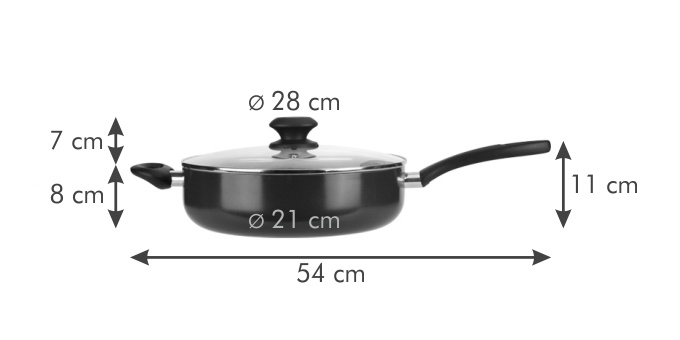 Сковорідка Tescoma Presto 28 см глибока з кришкою фото