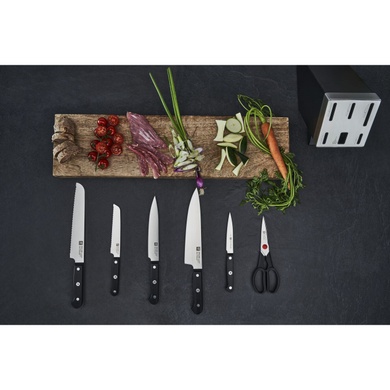 Набір ножів Zwilling Gourmet 7 предметів із самозаточуванням сірий фото