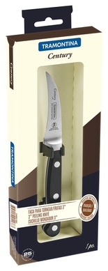 Нож для очистки овощей 7,6 см Tramontina Century черный фото