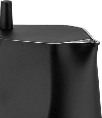 Гейзерна кавоварка 150 мл Alessi Ossidiana на 3 чашки чорна фото
