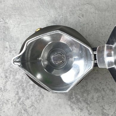Гейзерна кавоварка 150 мл Alessi Ossidiana на 3 чашки чорна фото