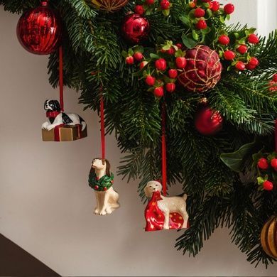 Набор из 3 елочных игрушек Villeroy & Boch Nostalgic Ornaments 19,5х6,5 см собачки фото