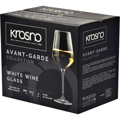 Набір з 6 келихів для білого вина 390 мл Krosno Avant-garde фото