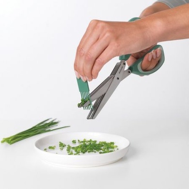 Ножиці для зелені Brabantia Tasty+ 22,2 см із щіточкою фото