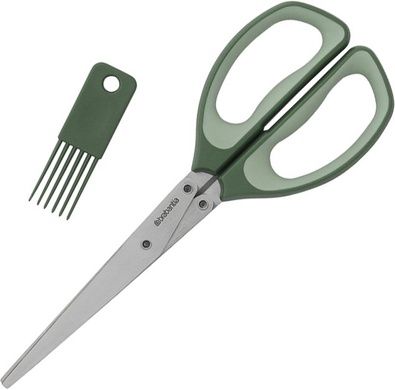 Ножиці для зелені Brabantia Tasty+ 22,2 см із щіточкою фото