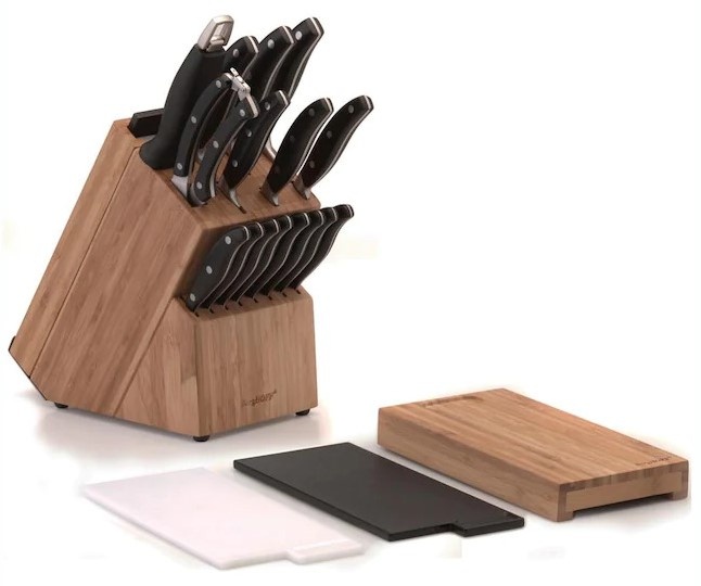 Набір ножів Berghoff Essentials 20 предметів у колоді, обробні дошки 3 шт фото