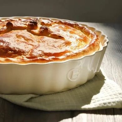 Форма для пирогів і кіша Emile Henry Ovenware 29,5 см біла фото