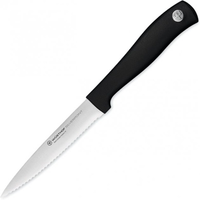 Нож для очистки овощей Wüsthof Silverpoint 10 см черный фото