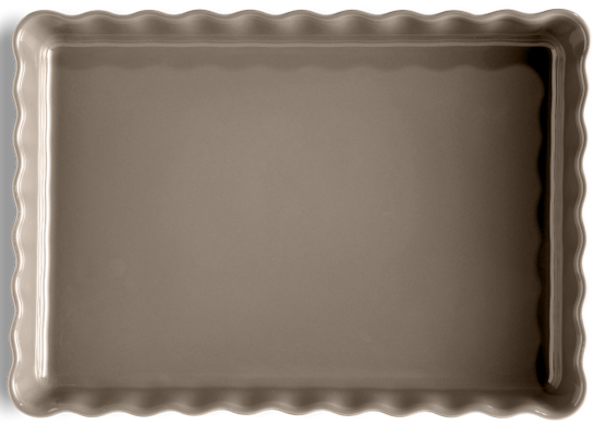 Форма для пирога Emile Henry 24х34 см керамічна широка коричнева фото