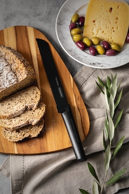 Ніж для хліба 20,3 см Tramontina Nygma чорний фото