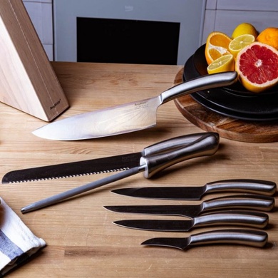 Набор ножей Berghoff Concavo 8 предметов в деревянной колоде фото