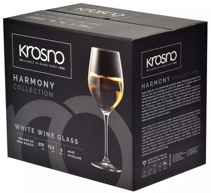 Набор из 6 бокалов для белого вина 370 мл Krosno Harmony фото