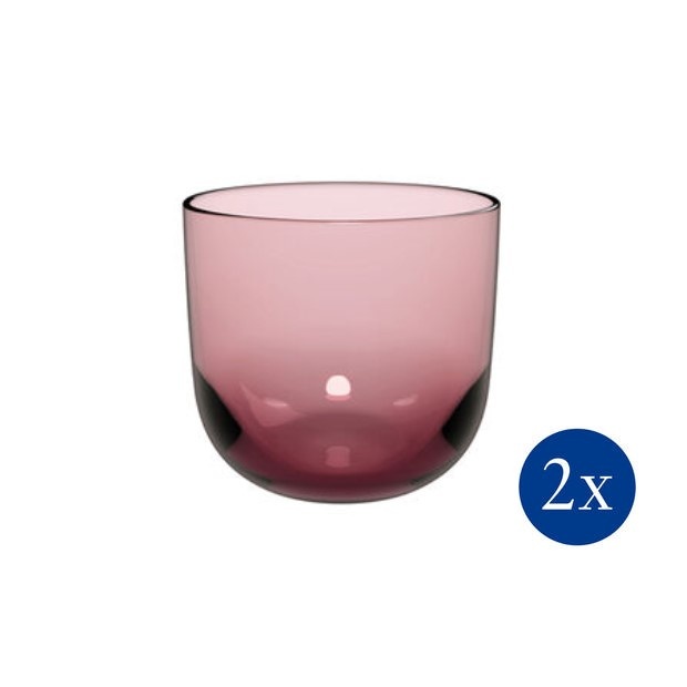 Набір із 2 склянок для води Villeroy & Boch Like Glass Grape 280 мл рожевий фото