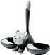 Двойная миска для котов Alessi Tigrito 550 мл серая